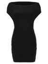 Jacquemus Off-the-shoulder Short Dress In Black