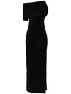 Jacquemus Jacq La Robe Drapead In Black