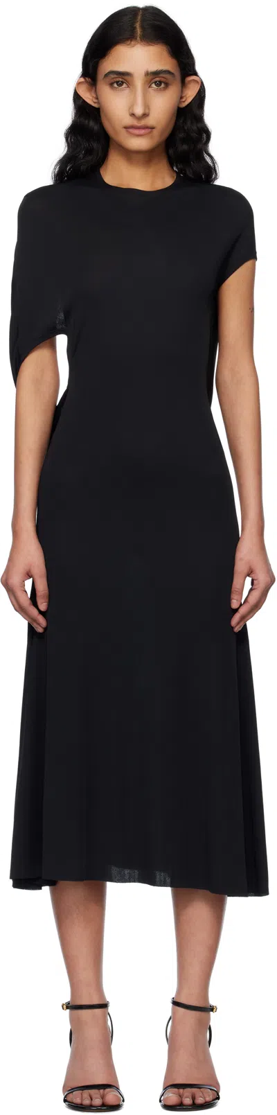 JACQUEMUS BLACK 'LA ROBE SALERNO' MIDI DRESS