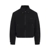 Jacquemus Canvas Coat Front And Back Pockets In Black
