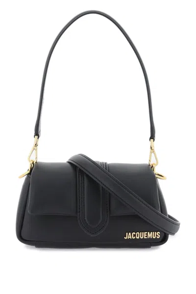 Jacquemus Black Lamb Leather Shoulder And Crossbody Bag For Women
