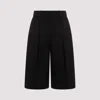 Jacquemus Bermuda Pleated Shorts In Black