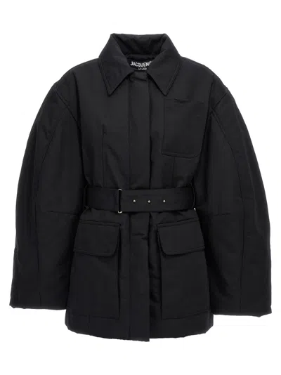 JACQUEMUS BLACK LE BLOUSON BARI JACKET