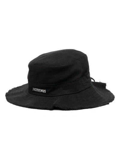 Jacquemus Black Le Bob Artichaut Cotton Bucket Hat