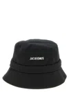 Jacquemus Black Le Bob Gadjo Solid Bucket Hat In Black