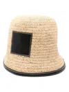 Jacquemus Soli Woven Bucket Hat In Black