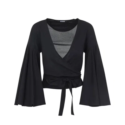 Jacquemus Black Le Cache Coeur Ventadou Paper Top