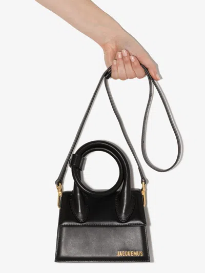Jacquemus Black Le Chiquito Noeud Leather Top Handle Bag