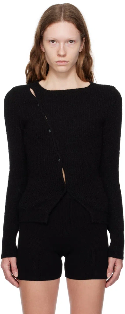 JACQUEMUS BLACK LE CHOUCHOU 'LA MAILLE PAU' CARDIGAN