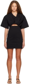 Jacquemus Short-sleeved Top With Twisted Front Design In Black