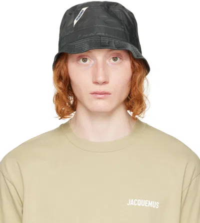 Jacquemus Black Le Chouchou 'le Bob Ovalie' Bucket Hat In 990 Black