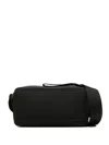 Jacquemus 'le Cuerda Horizontal' Black Messenger Bag With Logo Lettering Detail In Black