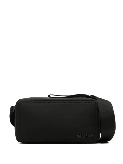 JACQUEMUS BLACK LE CUERDA HORIZONTAL CROSSBODY BAG