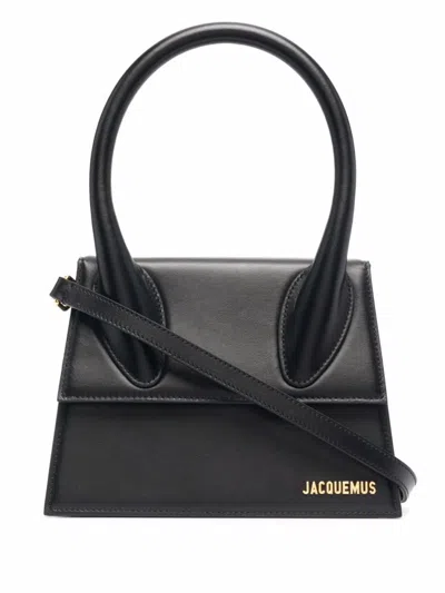 JACQUEMUS BLACK LE GRAND CHIQUITO HANDBAG