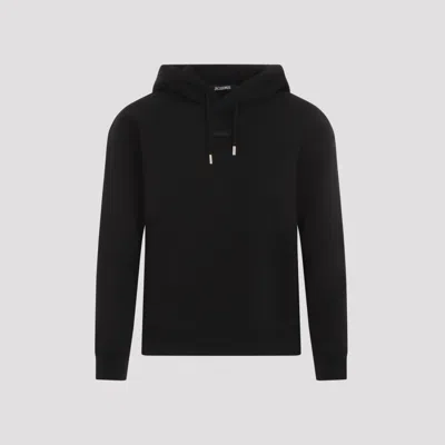 JACQUEMUS BLACK LE HOODIE GROS GRAIN
