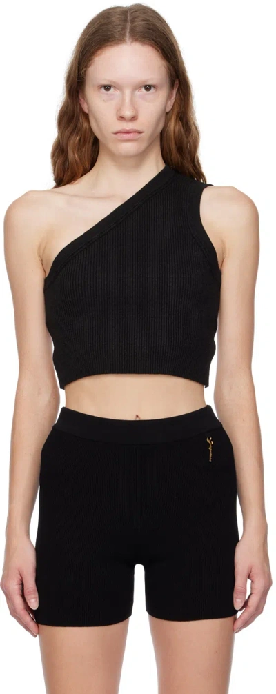 Jacquemus Black Le Papier 'la Maille Ascu' Tank Top In 990 Black