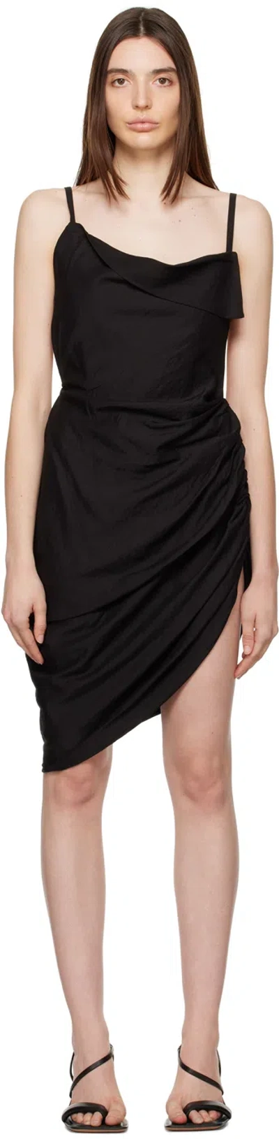 Jacquemus La Robe Saudade Draped Dress In Blue