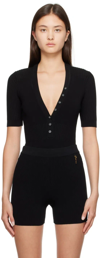 JACQUEMUS BLACK LE PAPIER 'LE BODY YAUCO' BODYSUIT