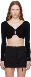 Jacquemus Black Le Papier 'le Cardigan Alzou' Cardigan In 990 Black