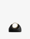 Jacquemus Small Calino Leather Top Handle Bag In Black