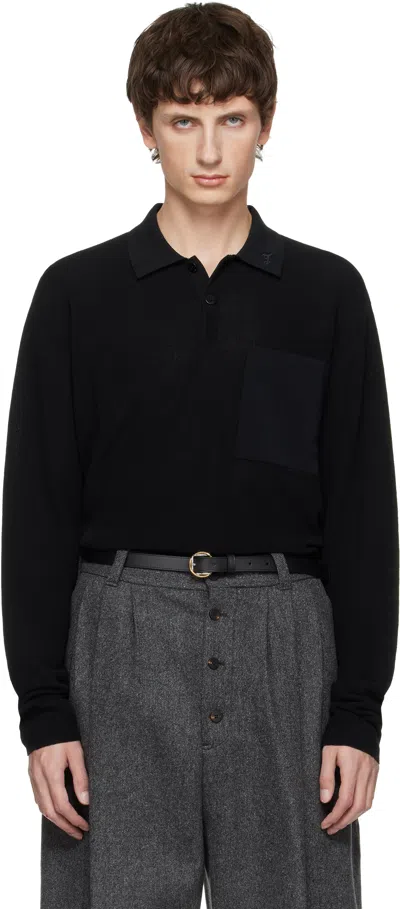 Jacquemus Black 'le Polo Tricot' Polo