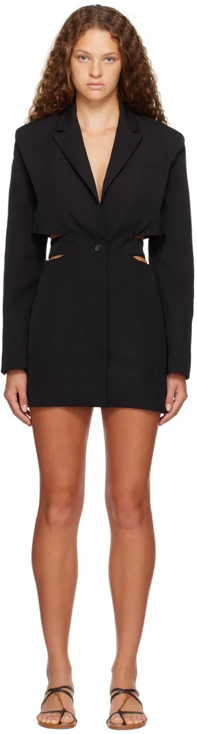 Jacquemus 'la Robe Bari' Black Single-breasted Jacket With Cut-out