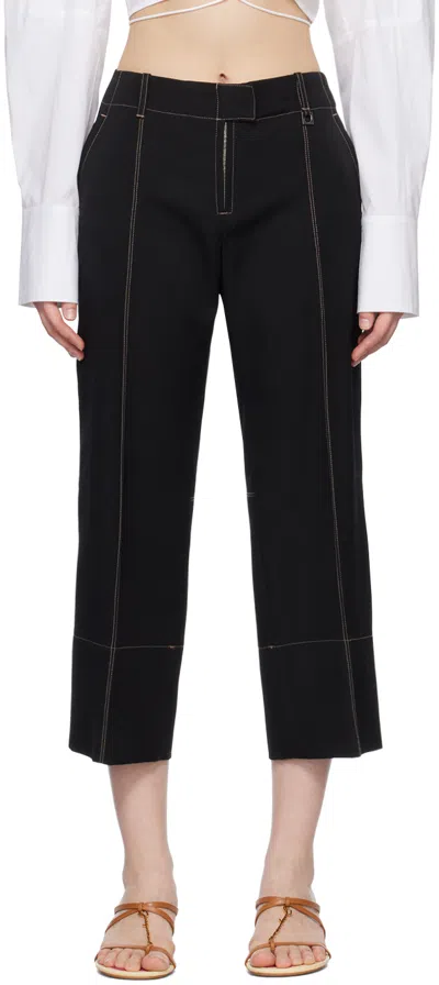 Jacquemus Black Le Raphia 'le Pantalon Areia' Trousers