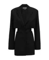 Jacquemus Black Le Robe Bari Wool Mini Suit Dress