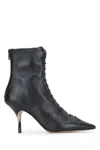 Jacquemus Pointed Toe Stiletto Ankle Boots In Black