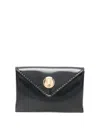 Jacquemus Black Leather Card Holder In Black