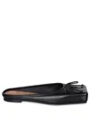 Jacquemus Les Mules Plates Leather Ballet Flat In Black