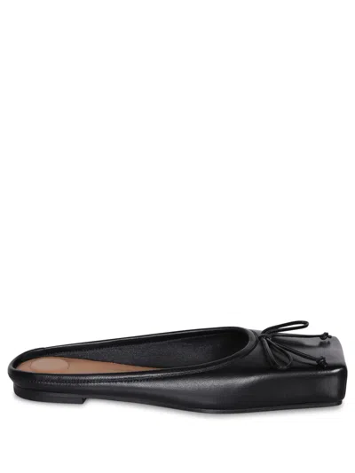 JACQUEMUS JACQUEMUS BLACK LEATHER FLATS