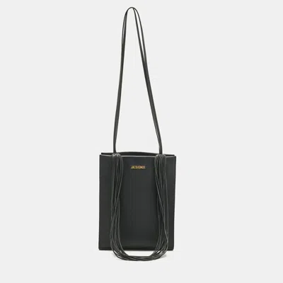 Pre-owned Jacquemus Black Leather Le A4 Tote