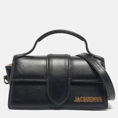 Pre-owned Jacquemus Black Leather Le Bambino Mini Top Handle Bag
