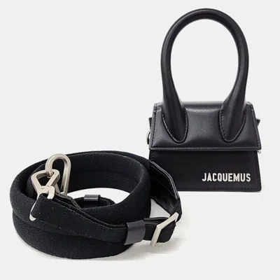 Pre-owned Jacquemus Black Leather Le Chiquito Mini Crossbody Bag
