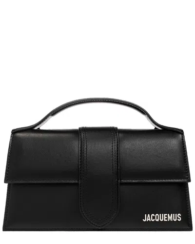 Jacquemus Large Bambino Leather Crossbody Bag In Black
