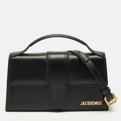 Pre-owned Jacquemus Black Leather Le Grand Bambino Top Handle Bag