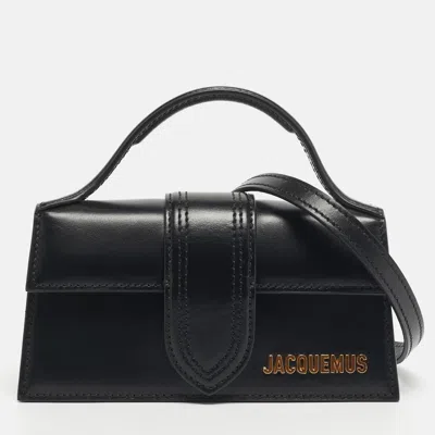 Pre-owned Jacquemus Black Leather Mini Le Bambino Top Handle Bag