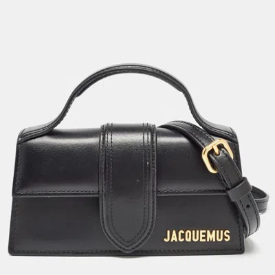 Pre-owned Jacquemus Black Leather Mini Le Bambino Top Handle Bag