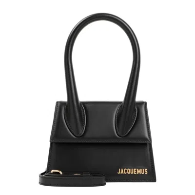Jacquemus Le Chiquito Moyen Leather Bag In Black