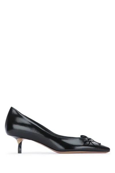 JACQUEMUS BLACK LEATHER PUMPS