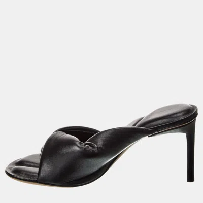 Pre-owned Jacquemus Black Leather Sandals Eu 37