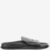 Jacquemus Leather Mocassin Sandal In Black