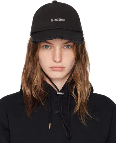 Jacquemus Black Les Classiques 'la Casquette Artichaut' Cap In 990 Black