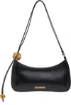 Jacquemus Le Bisou Perle Smooth Leather Bag In Black