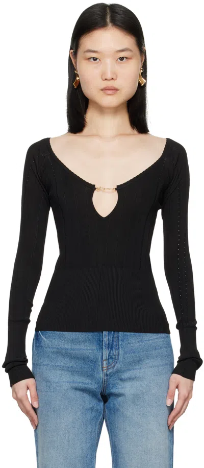 JACQUEMUS BLACK LES CLASSIQUES 'LE HAUT PRALÙ' SWEATER