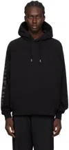 Jacquemus Hooded Typo Sweatshirt With Logoed Sleeve In Black