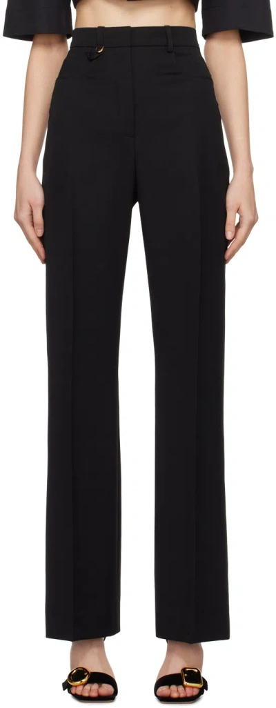 Jacquemus Black Les Classiques 'le Pantalon Sauge' Trousers In 990 Black