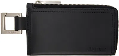 Jacquemus Black Les Classiques 'le Porte Zippé Cuerda' Wallet In 990 Black