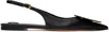 Jacquemus Les Duelo Plates Leather Slingback Flat In Black